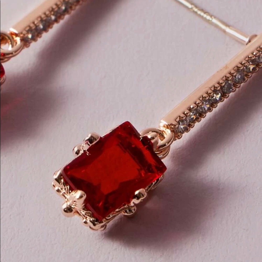 Gemstone Drop Earrings - Picture 3 of 3